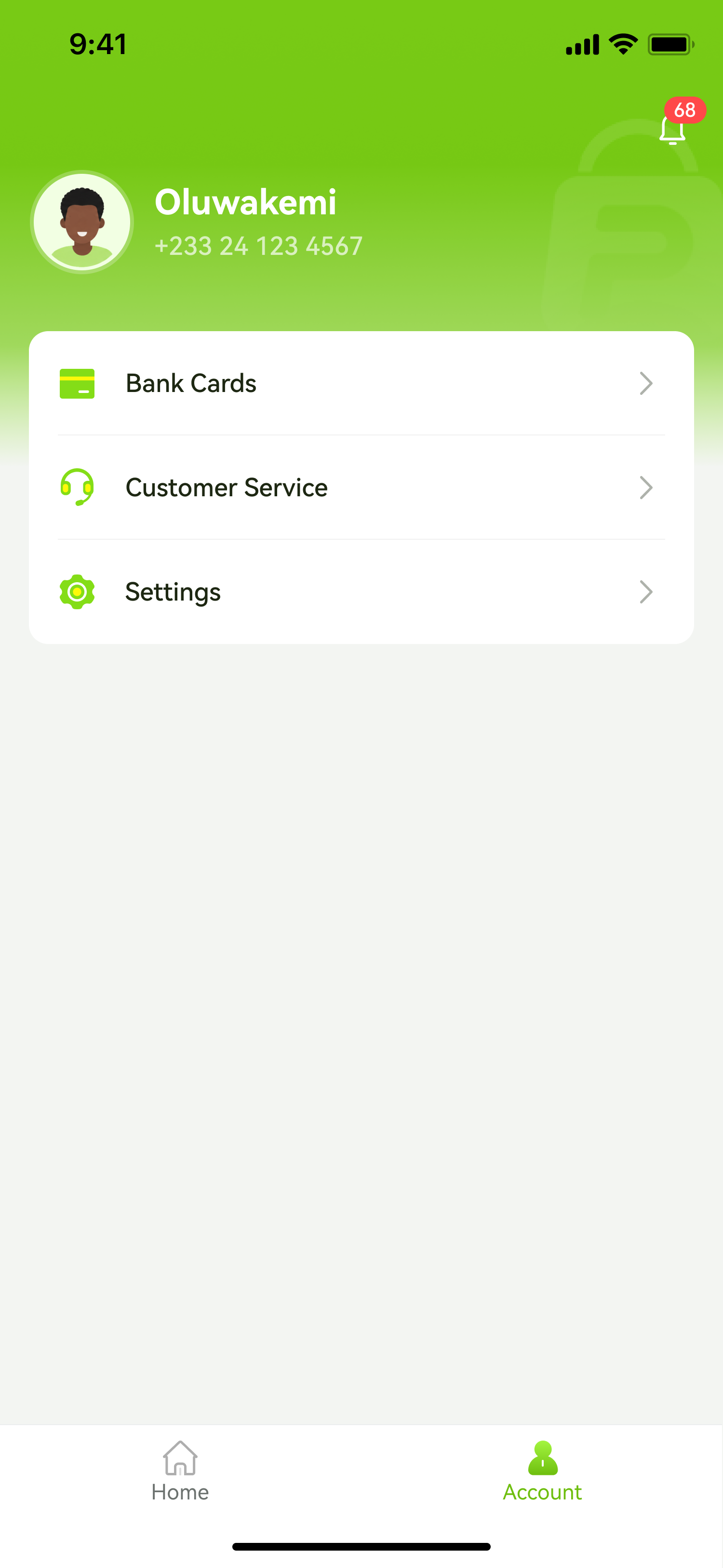 PocketBuy customer support screen